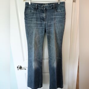 NY&Co Sz 8T Low-Rise Flare Distressed Jeans